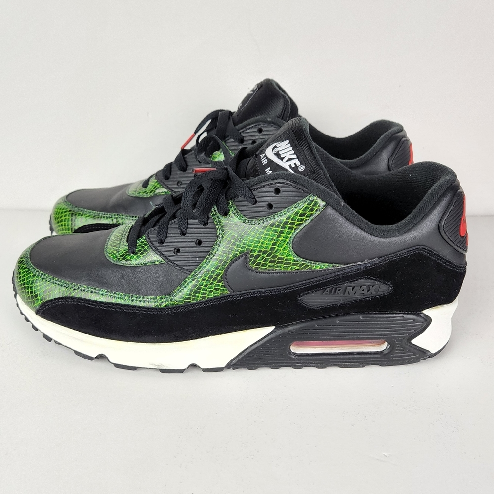 Nike Air Max 91 Green Python Running Sneakers Siz… - image 1